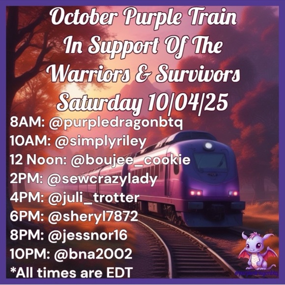 10/04 Purple Warriors & Survivors Train Show - Picture 1 of 4